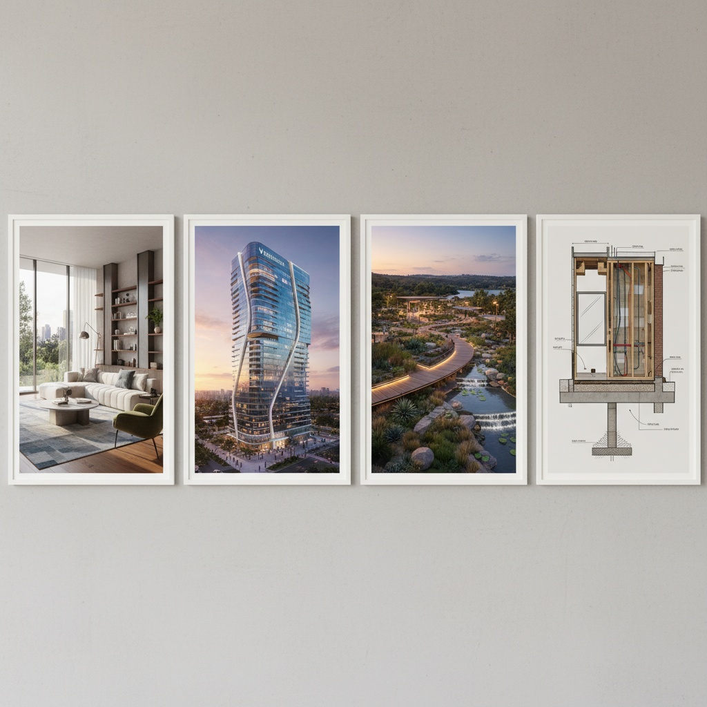 AI-powered architectural rendering workflow