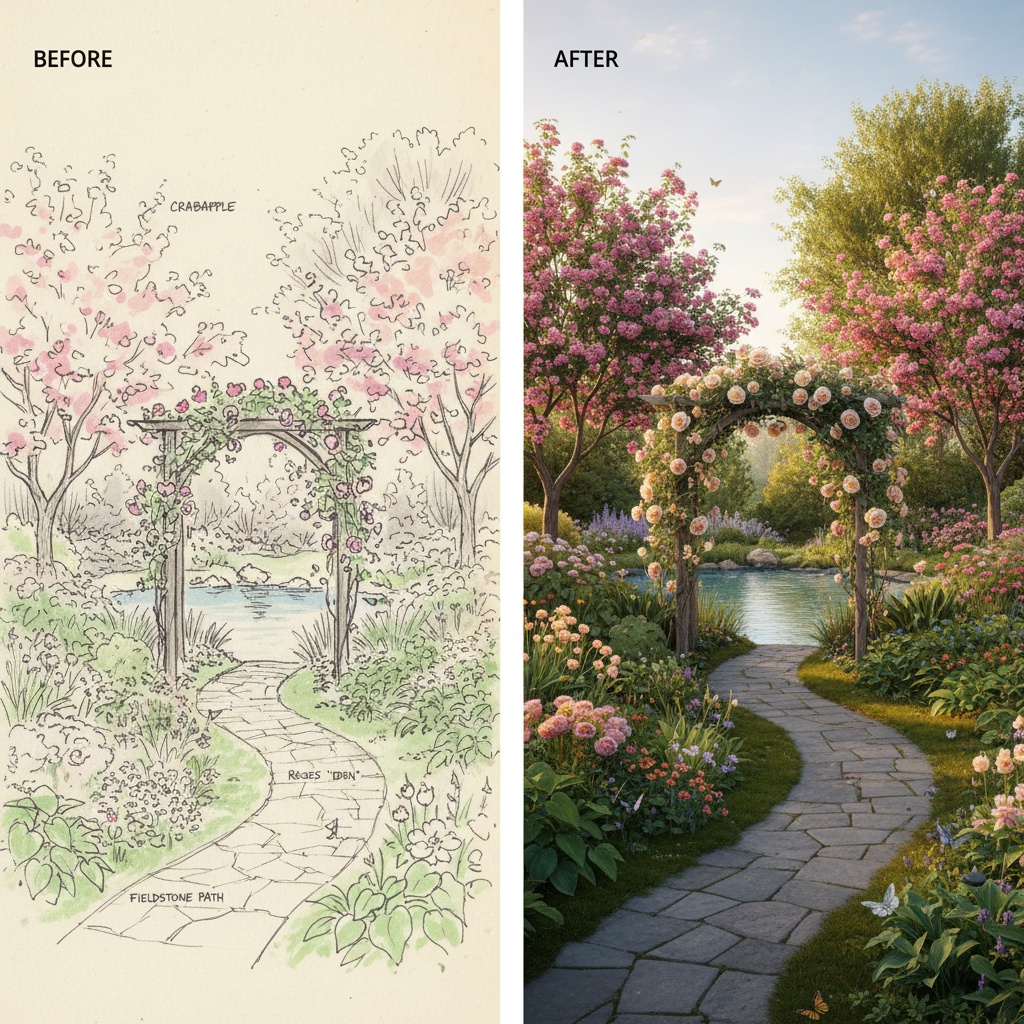Professional landscape rendering workflow